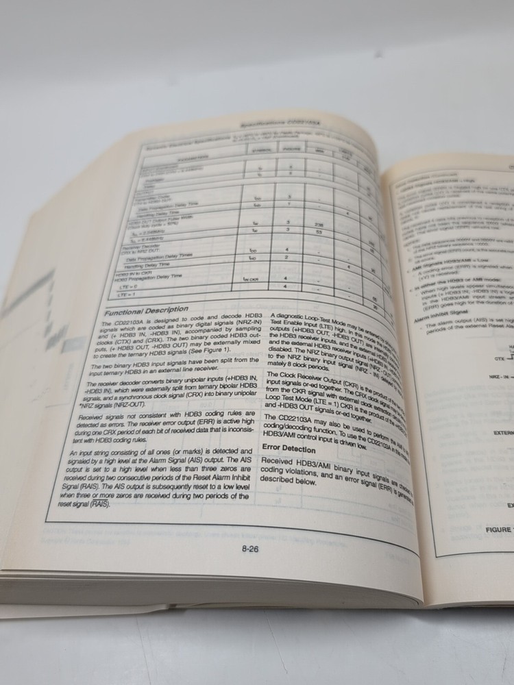 Electronics Book: Harris Semiconductor, Linear And Telecom Analog Signal 1993-94