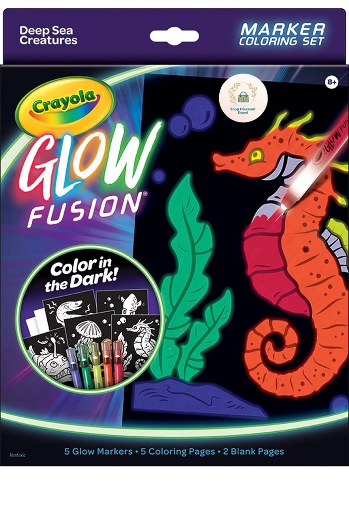 Crayola Glow Fusion Deep Sea Creatures New OPEN BOX