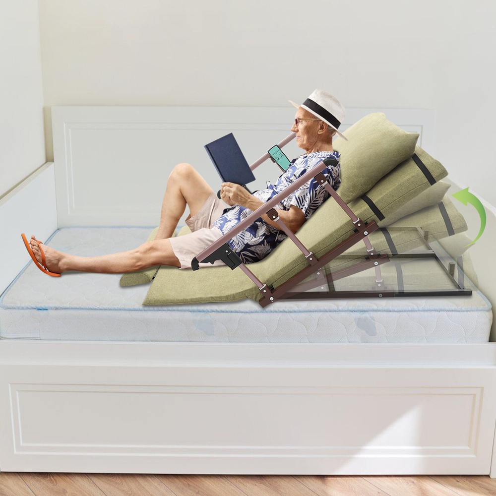 R/C Electric Lifting Bed Backrest 2-80° Adjustable Back Rest Support for Elderly