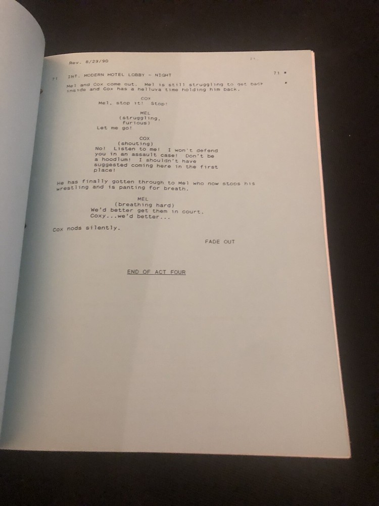 NEVER FORGET TELEPLAY by Ronald Rubin [Final Shooting Script]
