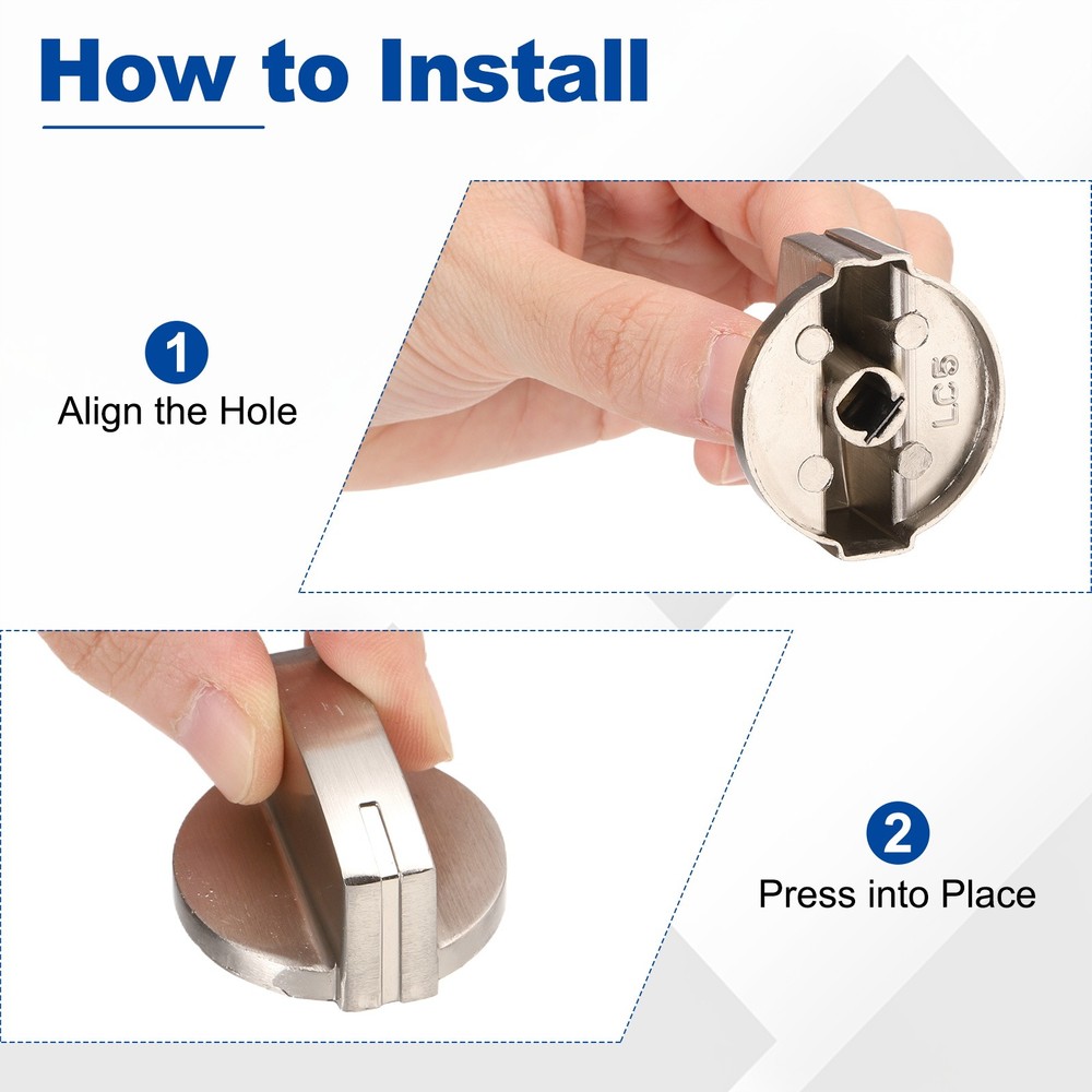 5Pcs Stove Replacement Knobs, 8mm Cooker Replacement Knobs, Champagne Gold