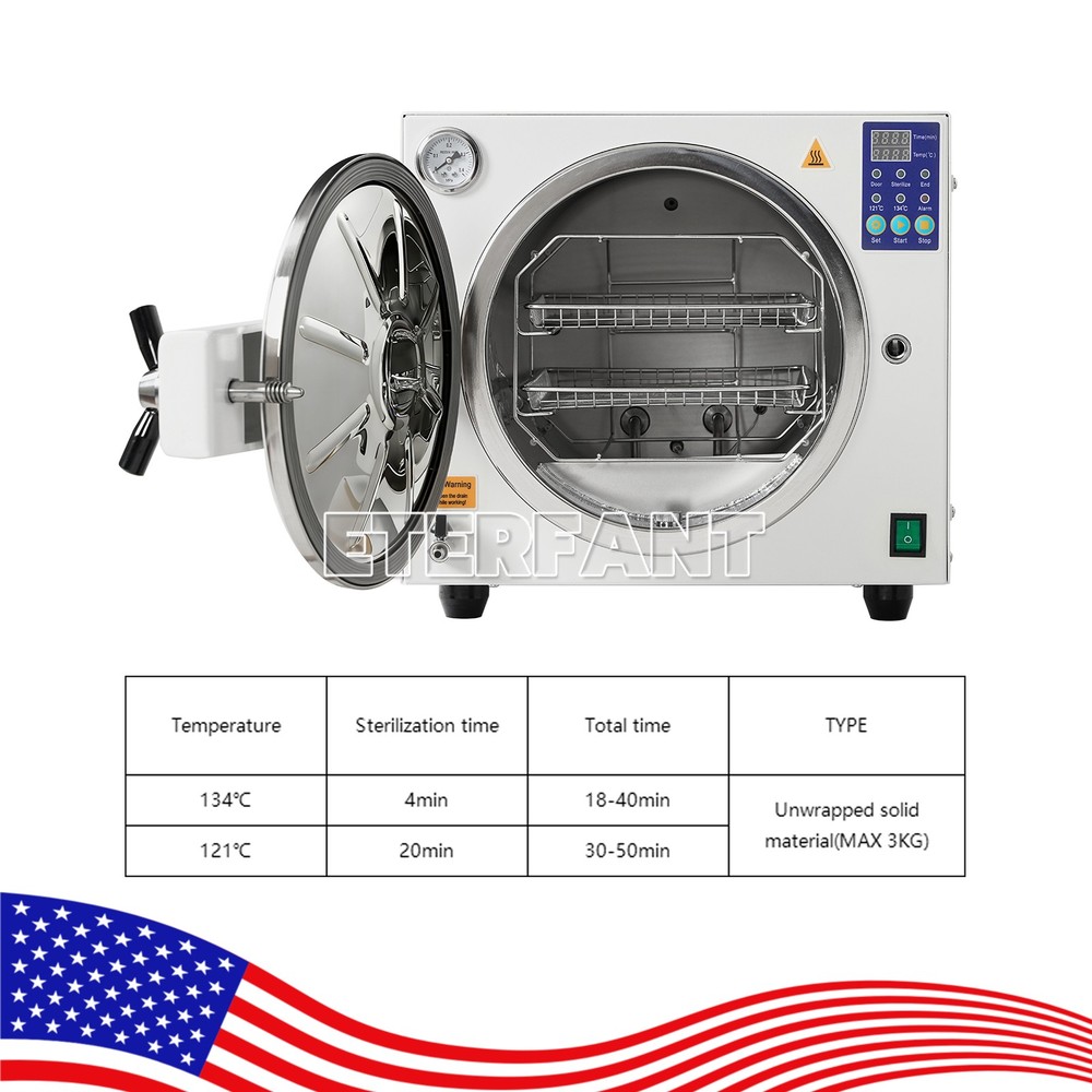 Dental Class N Autoclave Steam Sterilizer Medical Sterilization/Drying Function
