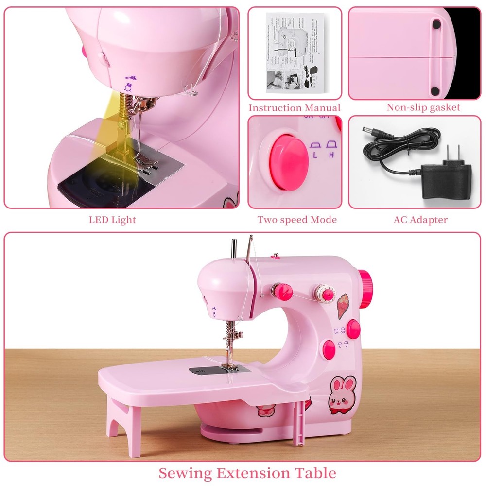 Mini Sewing Machine for Beginners First: Small Easy Sewing Machines Portable ...