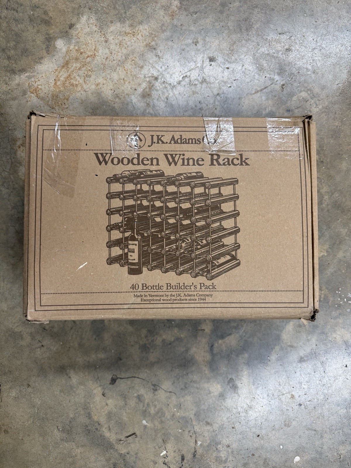 J. K. Adams Co. 40 Bottle Wooden Wine Builder's Pack MWR-40-N