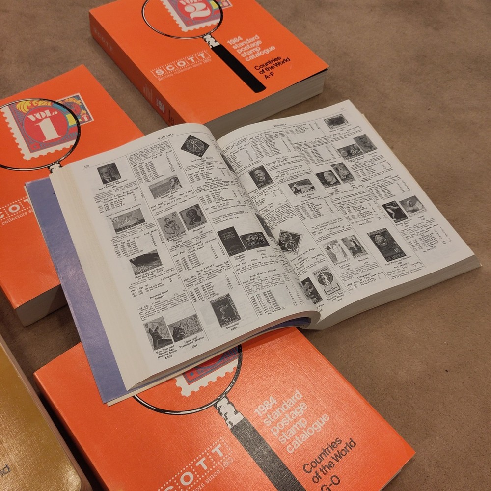 1977 & 1984 Scott Standard Postage Stamp Catalogues - 8 Book Set