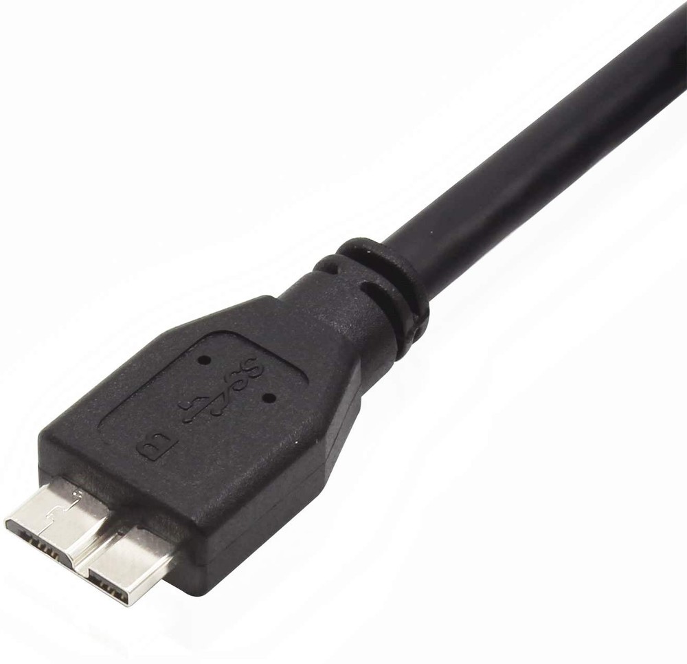 ITD ITANDA USB 3.0 Micro Cable, 3.3FT, Heavy 3.3 FT - A to B, Black
