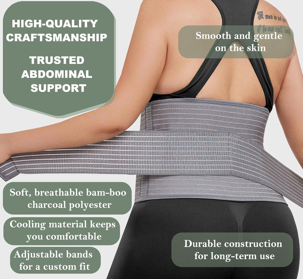 Abdominal Binder Post Surgery - Postpartum Belly Band Wrap | Post C Section Bell