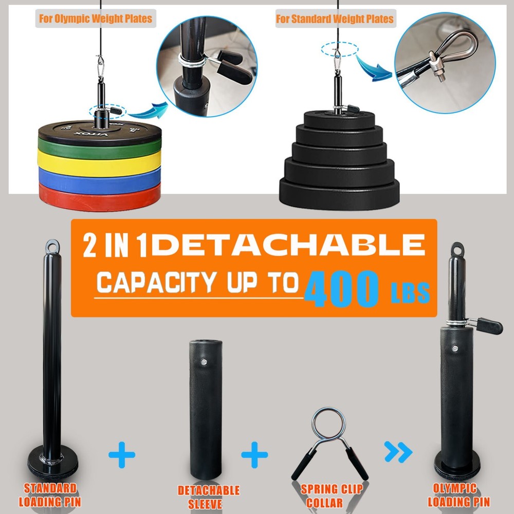 Fitness Loading Pin for LAT Pulldown Cable Pulley System Machine Attachmen Home