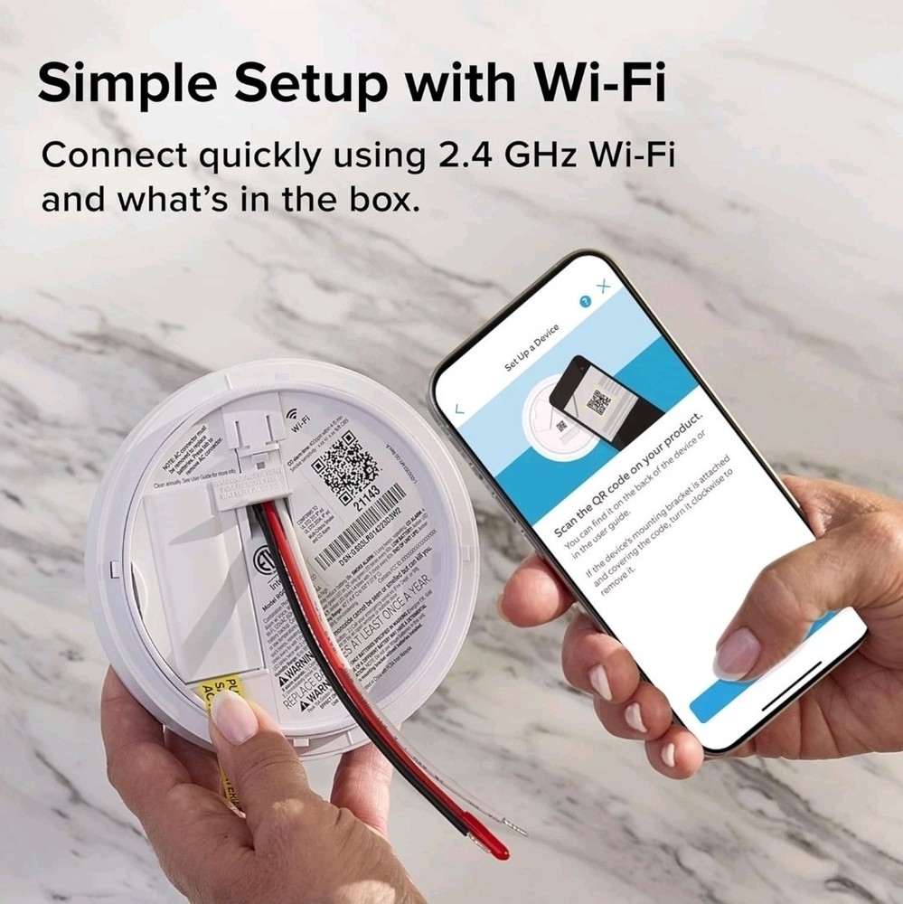 KIDDE Ring-Enabled Smart Smoke Detector, Wired, RGSAR-RW *NEW*