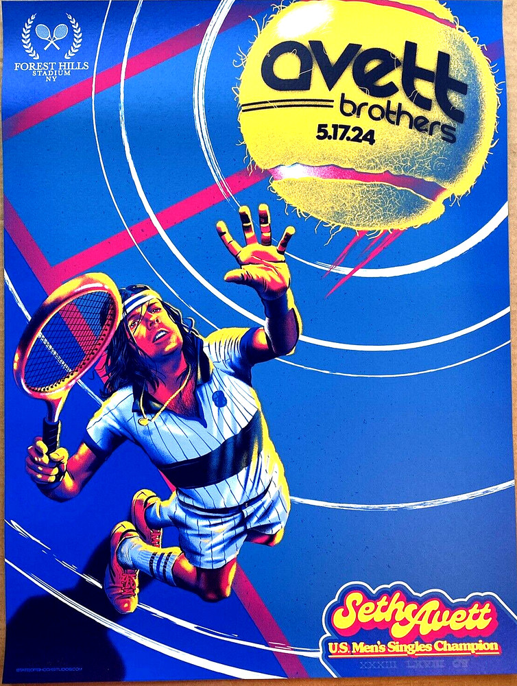 OFFICIAL The Avett Brothers 2024 Forest Hills NY AP Poster S/N #/30 Seth queens