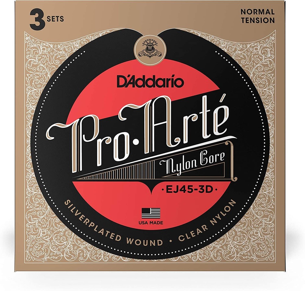 D'Addario EJ45-3D Pro-Arté Normal Tension Classical Guitar Strings 3 Sets EJ45
