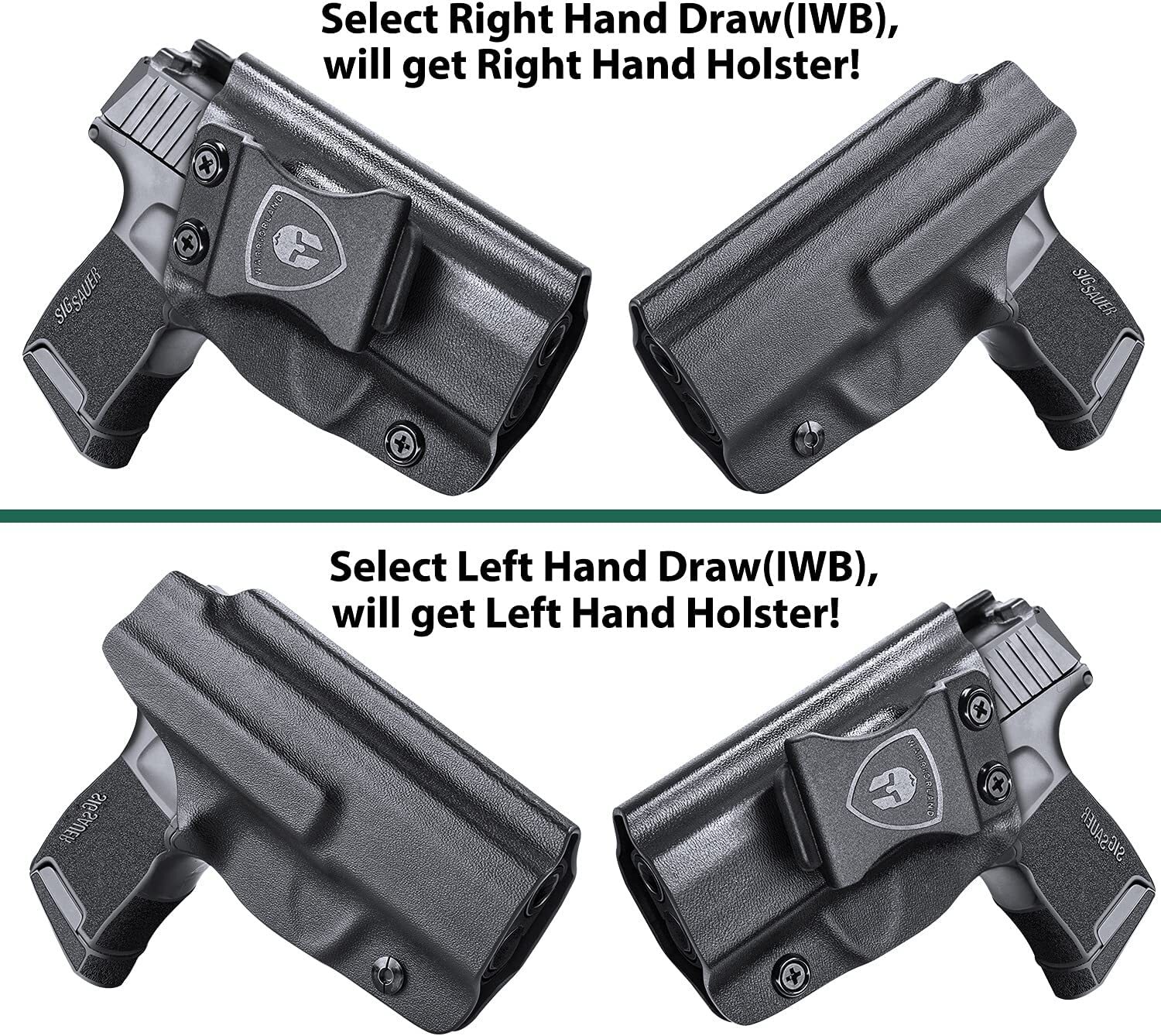 IWB KYDEX Holsters Fit Sig Sauer P365/P365 SAS/P365X/Sig Sauer P365XL Pistol