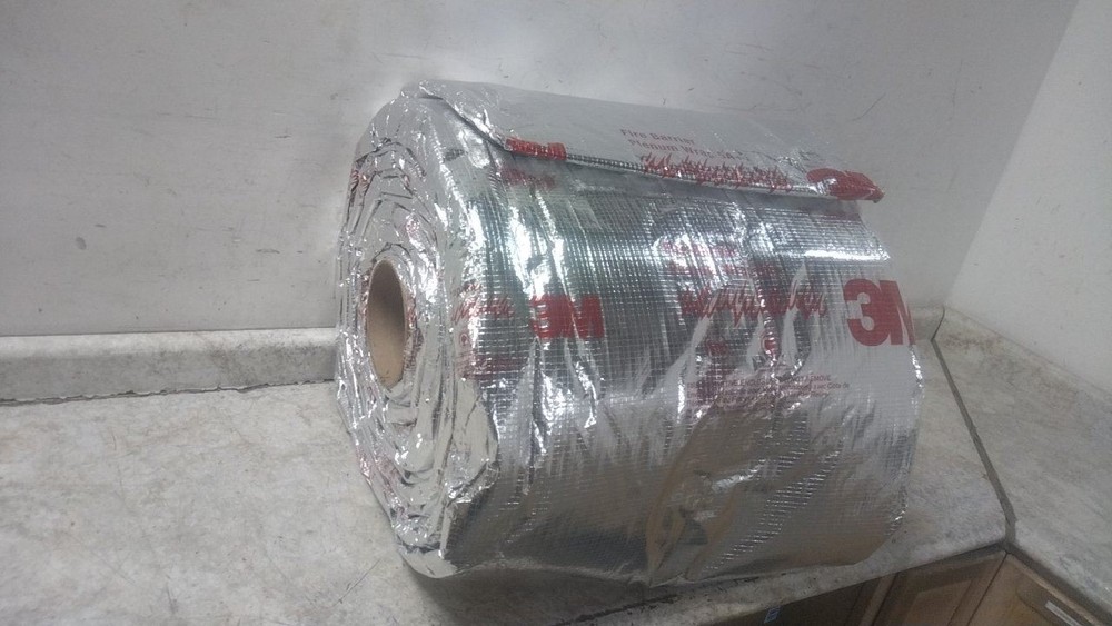 3M PLENUM-WRAP-5A+(24") 24 In Width 50 Ft Length Silver Firestop Strip