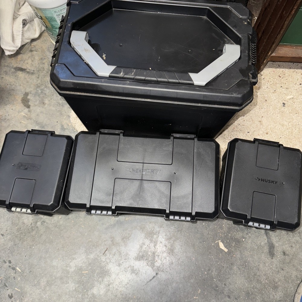 4 Pack of Husky Rugged Plastic Cases Ammo Storage Boxes .