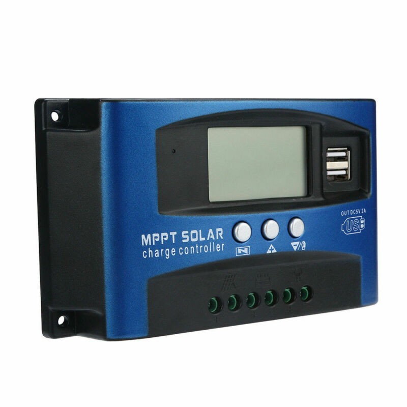 🚀60A Charge Controller Dual USB 12V/24V Auto Focus Solar Panel Regulator MPPT