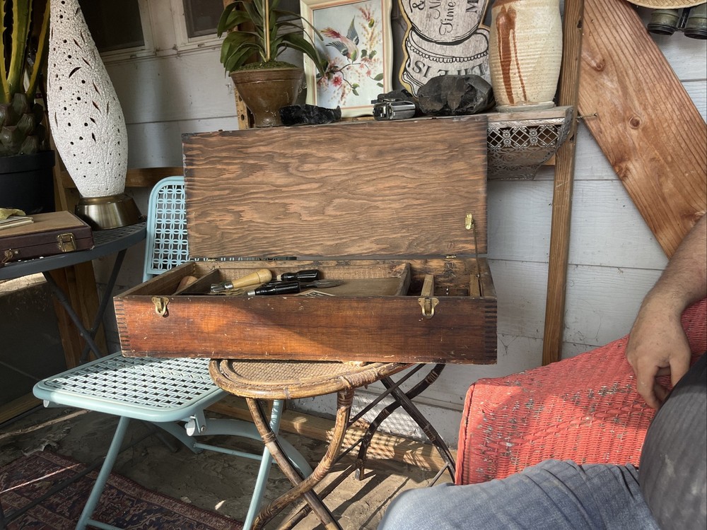 Old Gilbert 100 Yr Old Tool Box & Tools Rendezvous , Civil War Reenactments￼￼