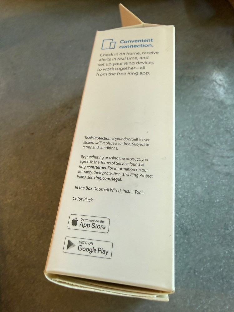 Ring Video Doorbell Wired - Black