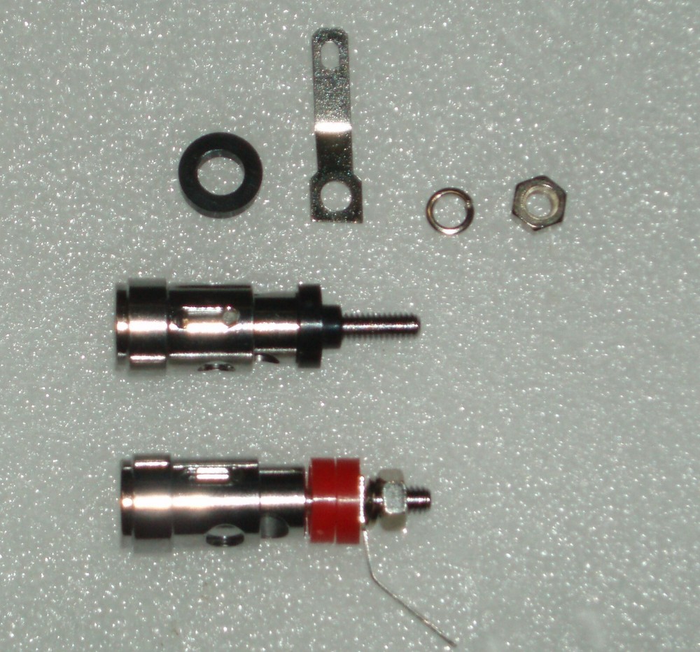 set of 2 Binding Post wire antenna speaker ground Connectors push/spring
