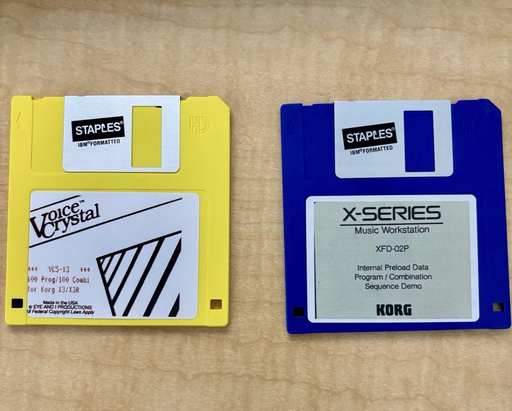 Korg X2, X3, X3R Preload Data Floppy Disk Set