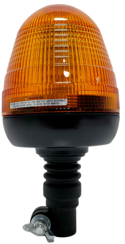 Flashing Amber ROTATING Flexible DIN Pole Mount Tractor LED Beacon Warning Light