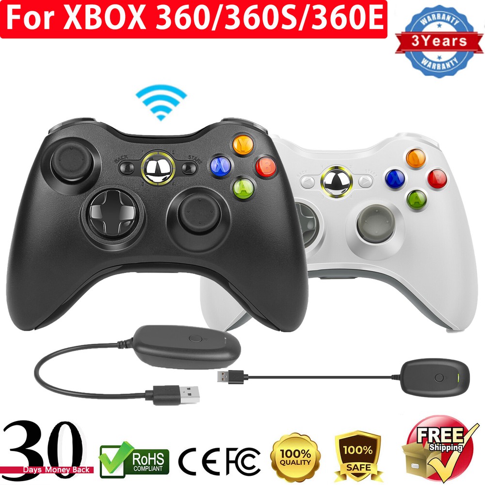 For Microsoft Xbox 360/360S/360E Controller Wireless PC Windows 11/10/8/7