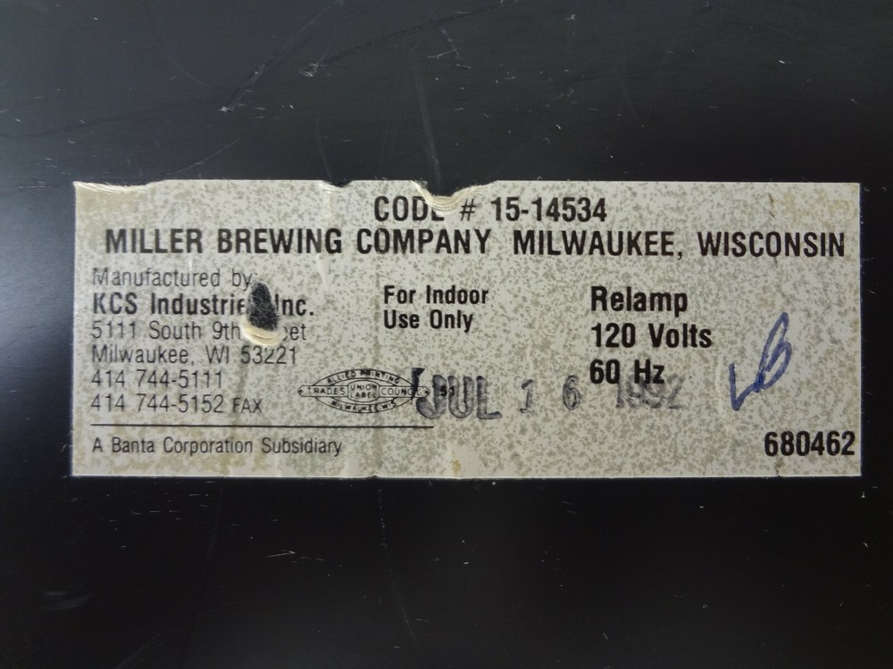 Miller Genuine Draft Light Beer Neon Clock Blue Neon