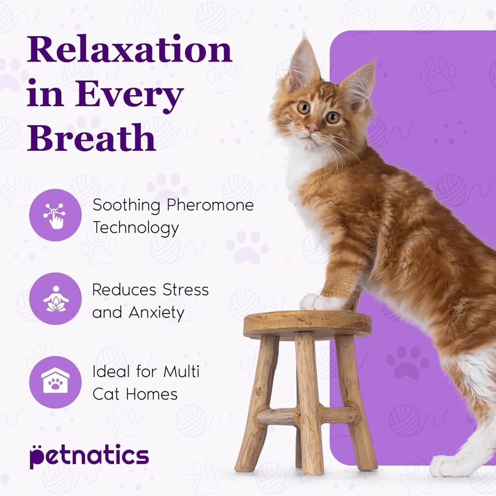 Purrfect Calm Cat Diffuser – Natural Odorless Calming Solution for Stress Relief