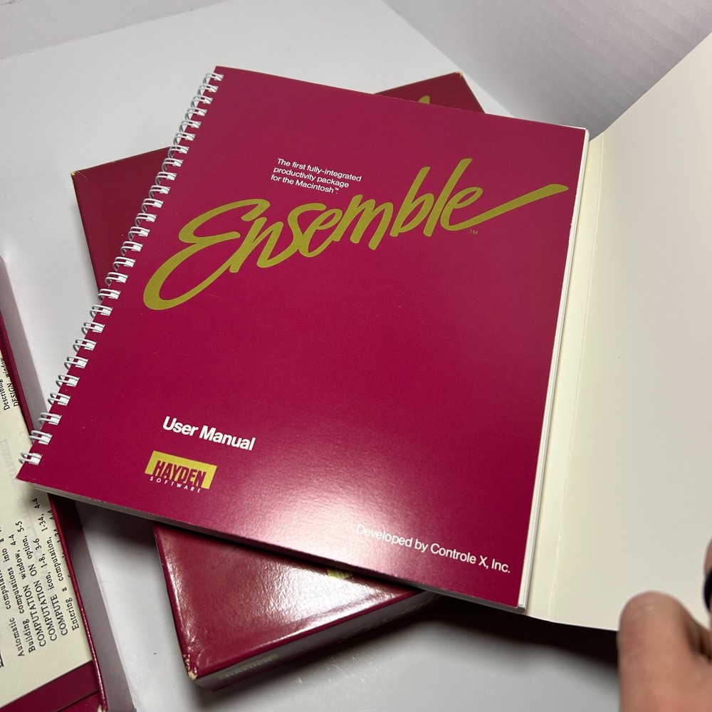 Ensemble for Macintosh Controle X Hayden Software 1985 3.5" Floppy Disk