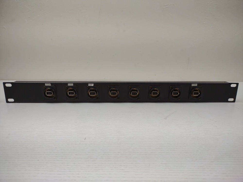 Tecnec 1394 Firewire Video 8 Input Output Patch Bay 1 Rack Unit 1394Patch-8