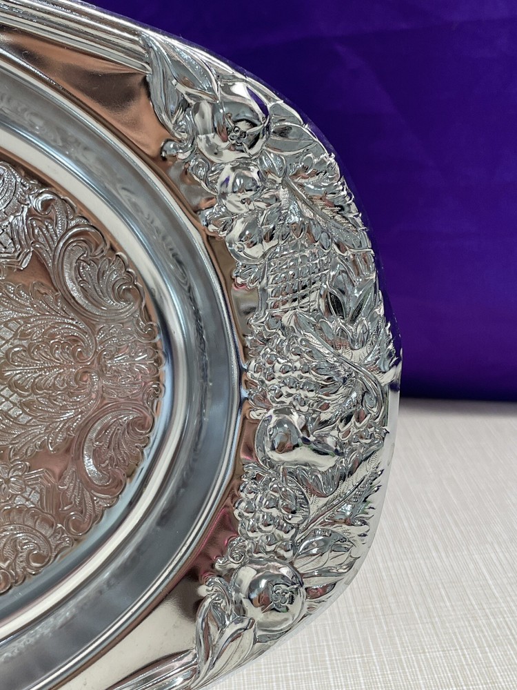 Vintage SHELTON WARE NYC, Embossed Oval Serving Tray