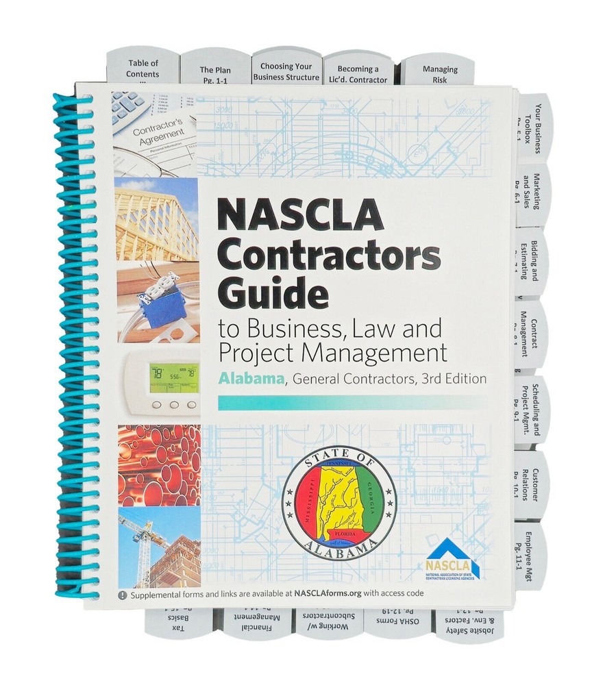 Highlighted and Tabbed - NASCLA Guide General Contractors Alabama 3rd
