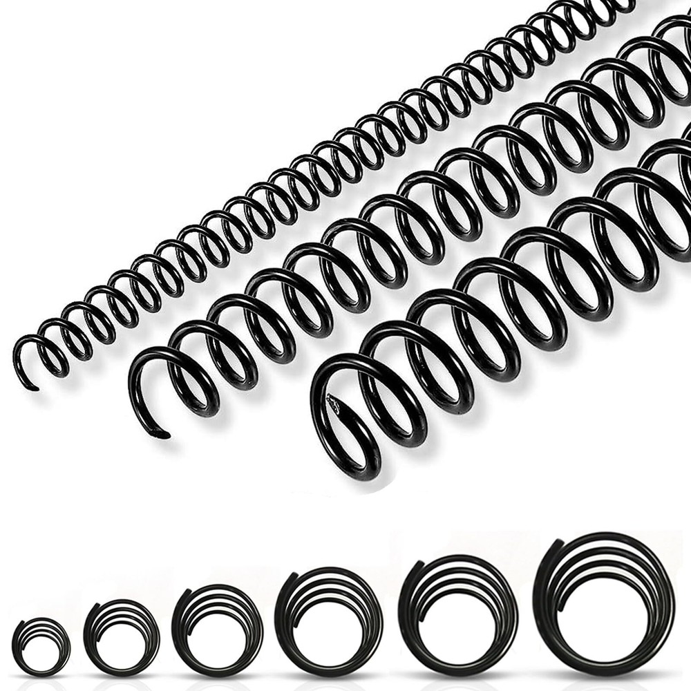 150 Pack Spiral Binding Coils 41 Pitch Plastic Binding Coils Kit 6 Different ...