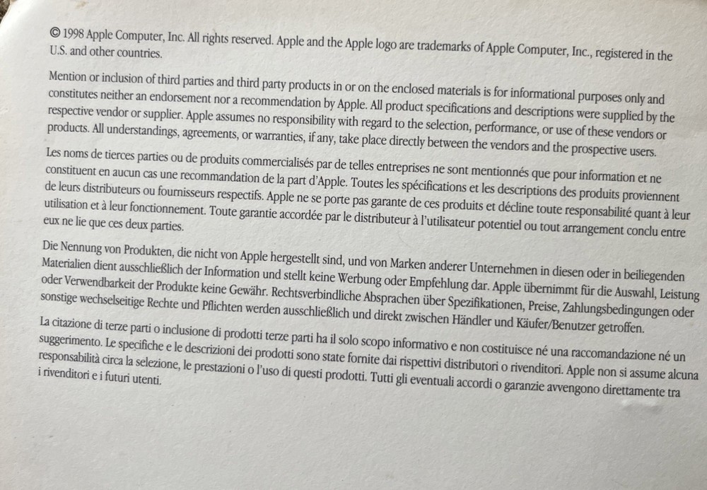 1998 Various Apple iMac OEM Software Installation Discs Install + Restore & MORE