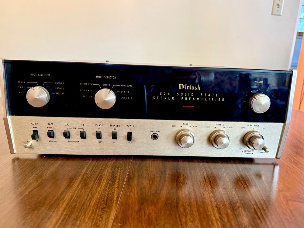 Vintage Macintosh Stereo Preamplifier Model C24, Excellent Condition