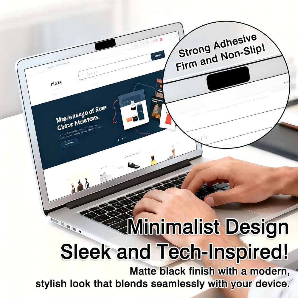 Webcam Cover Slide (6-Pack) – Extra-Large Privacy Shield for Laptop, Tablet, PC