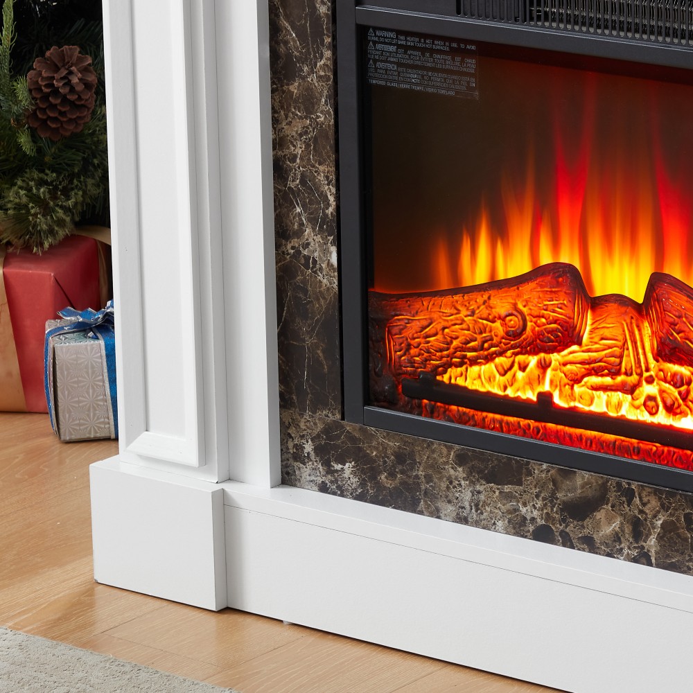 Fireplace mantel Includes remote control Adjustable flames