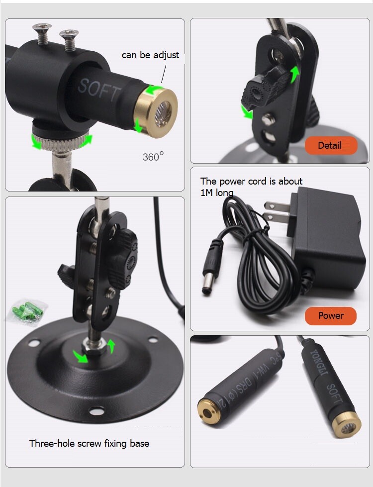 Laser Bracket 360 Degree Adjustment Laser Module Mount Fixed Accessories Holder