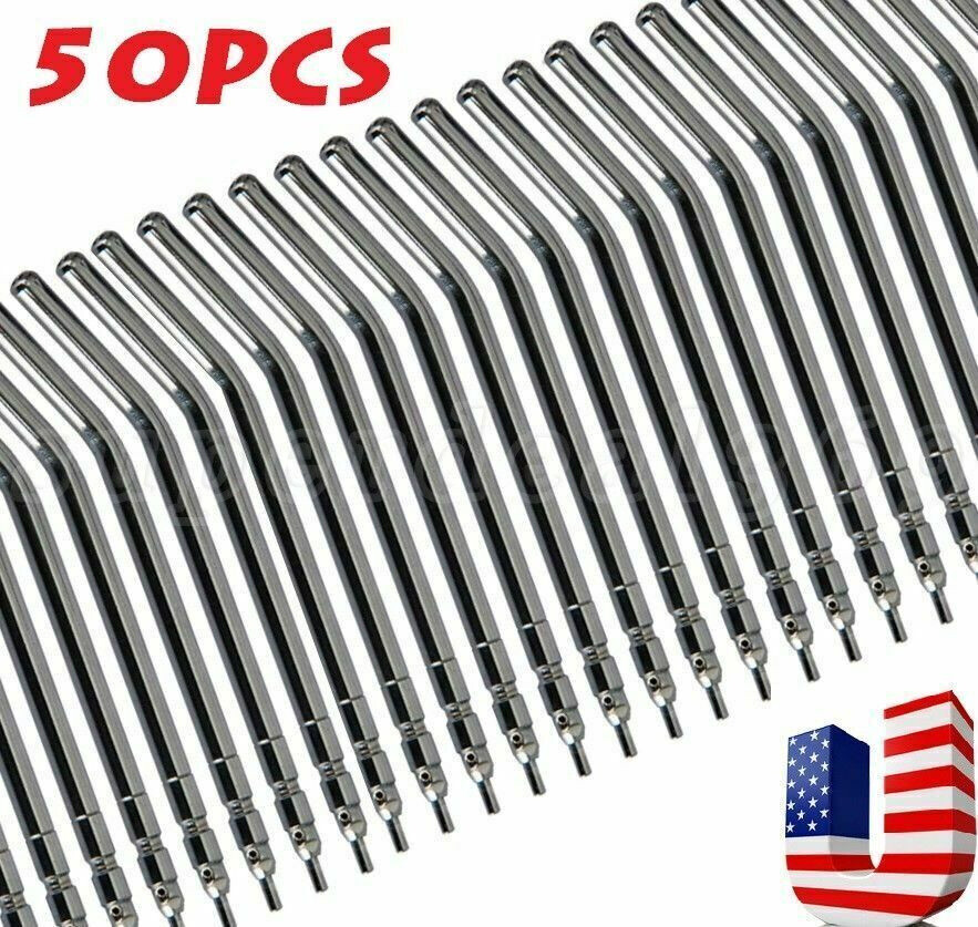 50 Pcs Dental Air Water Spray Triple Syringe Autoclavable Nozzles/Tips/Tubes USA