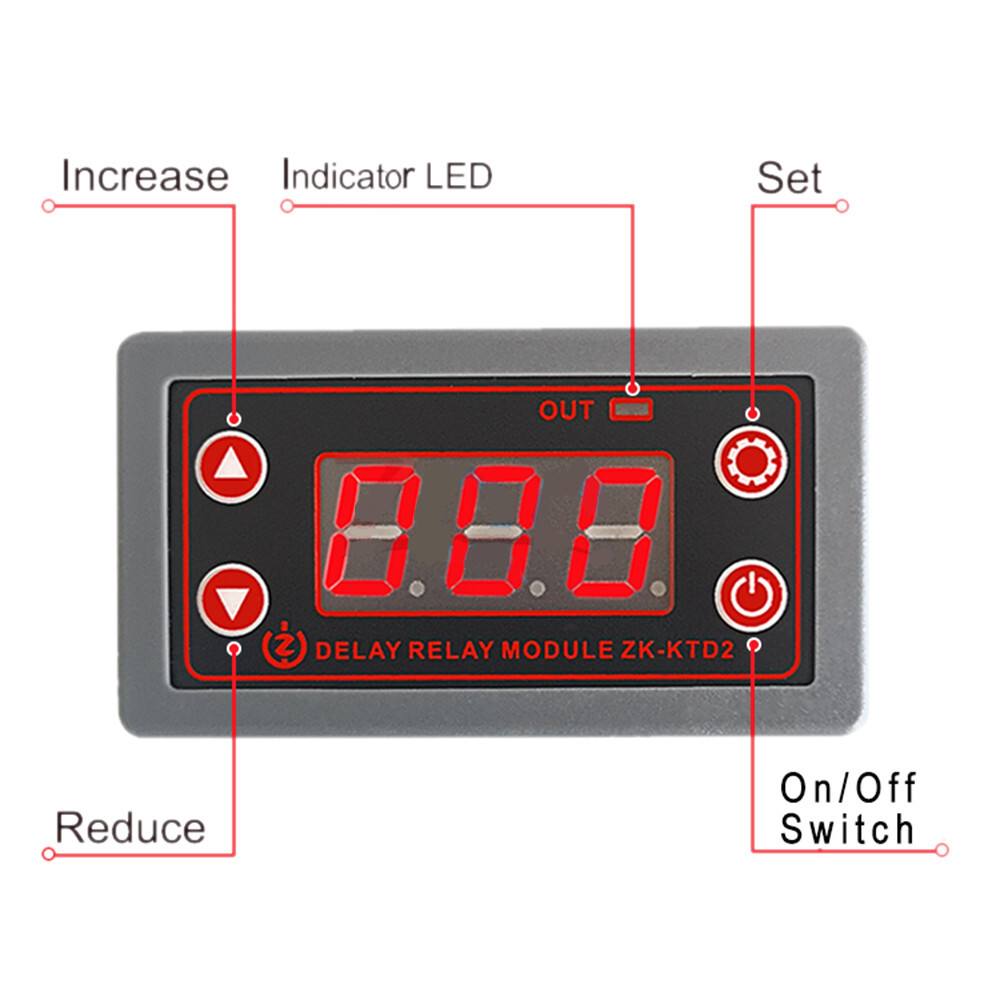 ZK-KTD2 DC 5V-30V Relay Switch Cycle Timing Delay Relay Switch Module