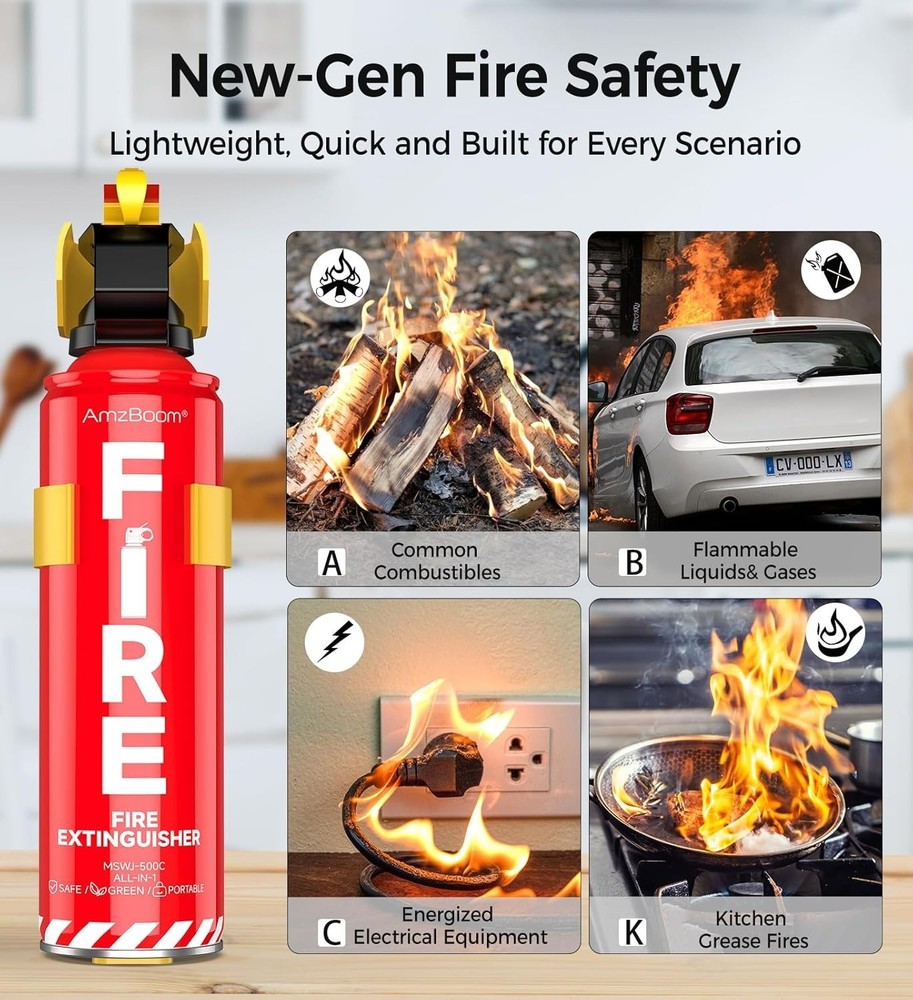 Water-Based Fire Extinguishers 3 Pack for Home Car Boat Easy Use