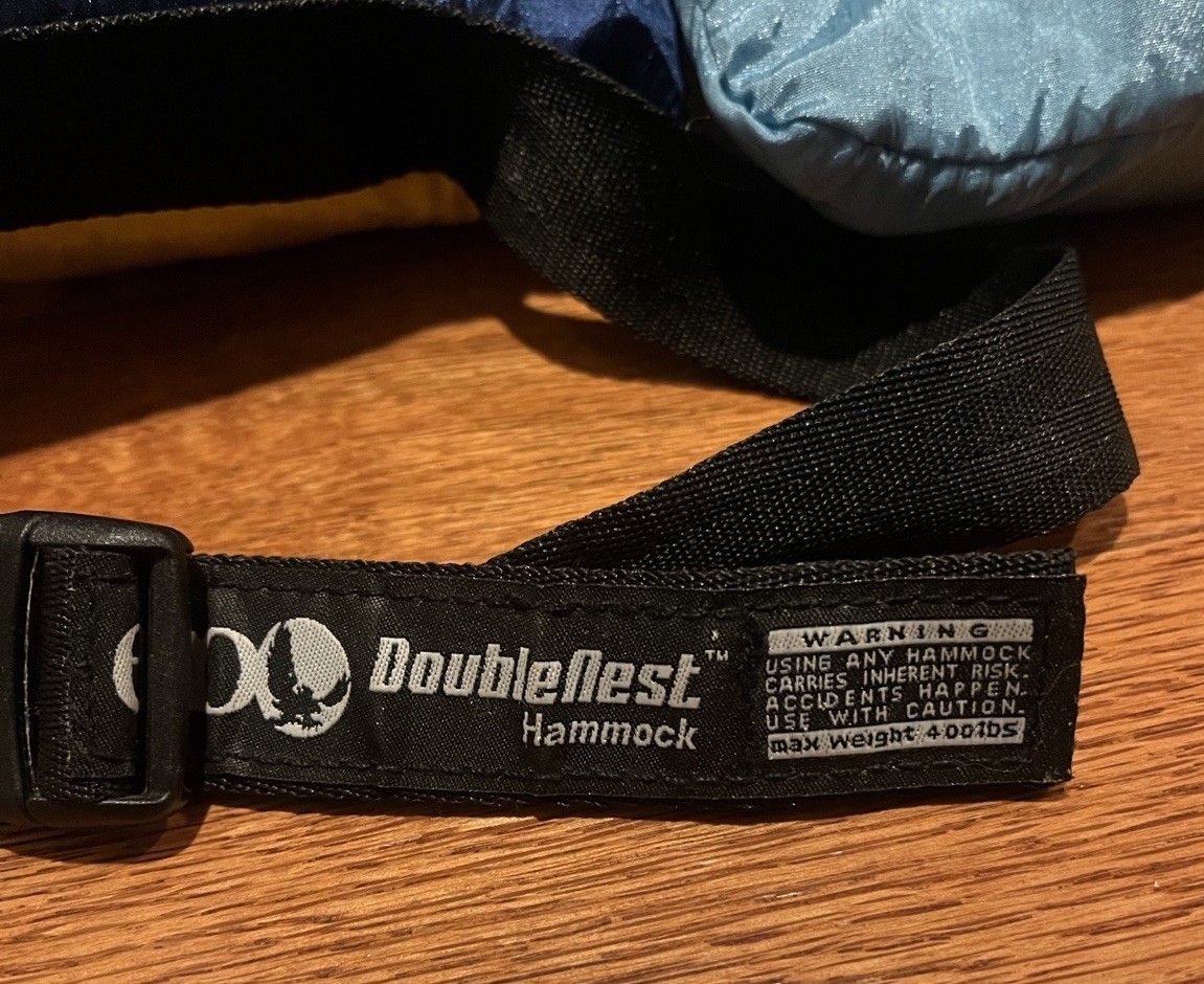 eno Double Neck Blue & Yellow Hammock + Atlas Suspension Straps Lightly Used