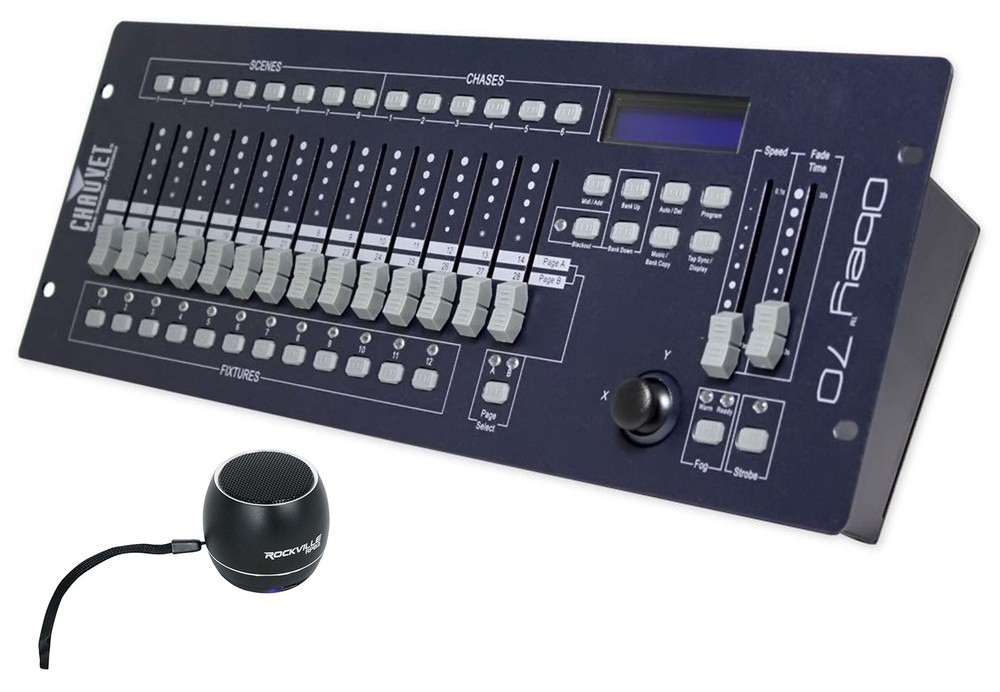 Chauvet DJ OBEY 70 DMX Controller+Pressure Sensitive Joystick+Bluetooth Speaker