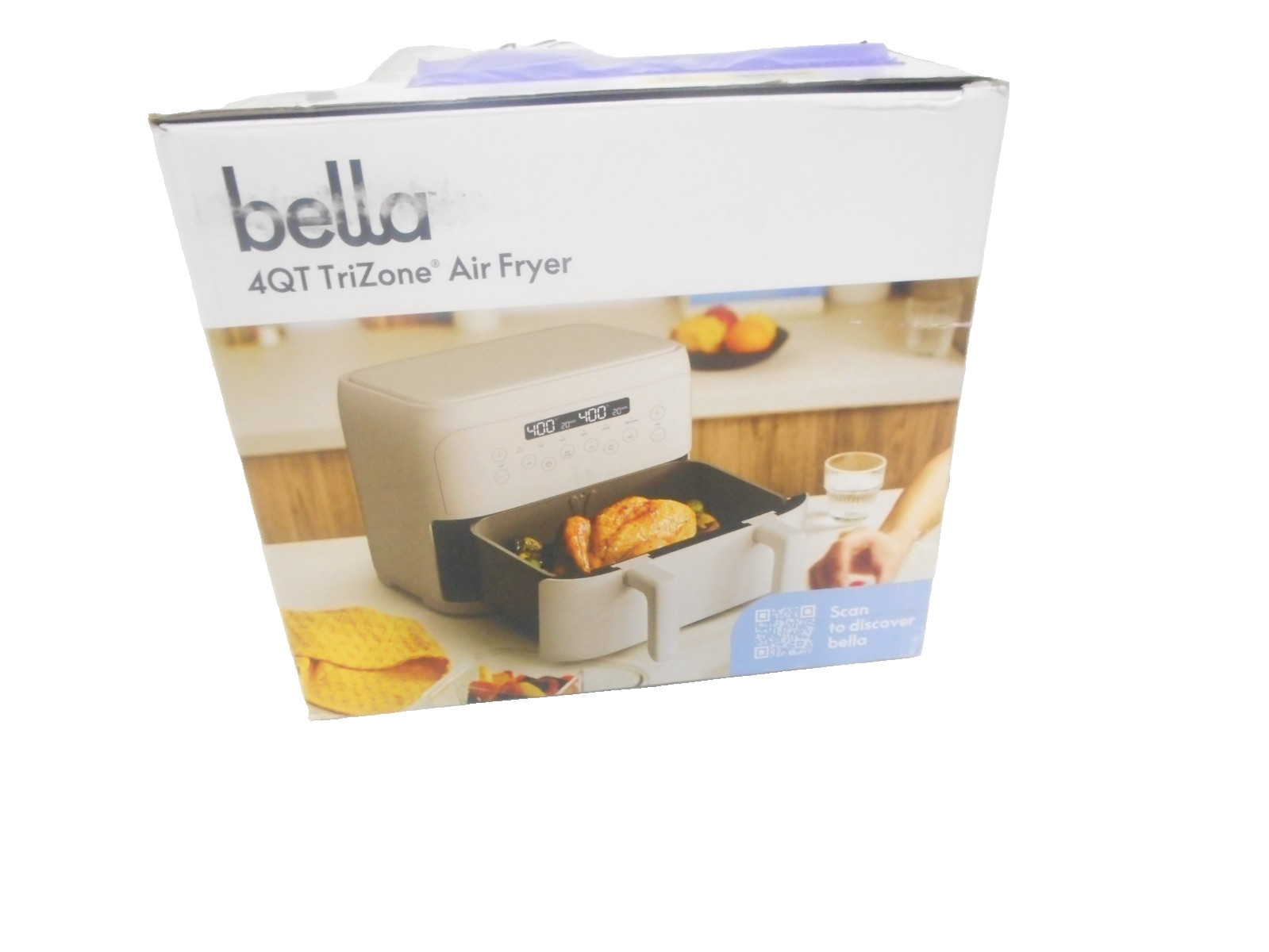bella 4qt TriZone Air Fryer Oatmilk