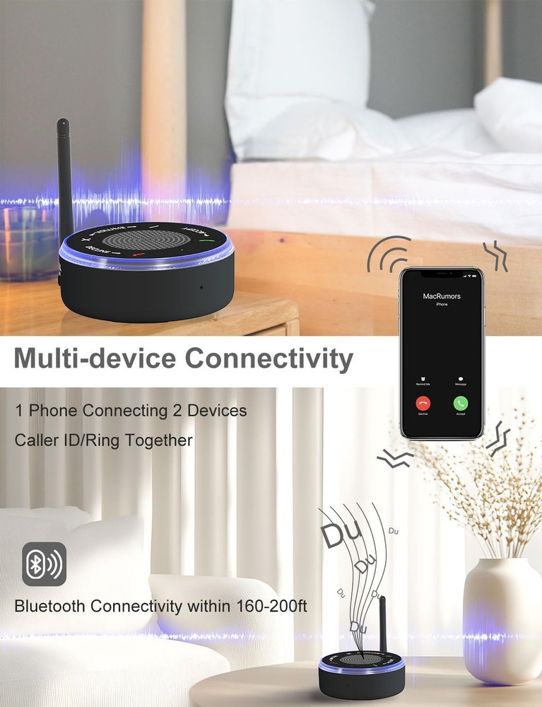 Big Button Cell Phone Alert Ringer Amplifier & Light for The Seniors Elderly,...
