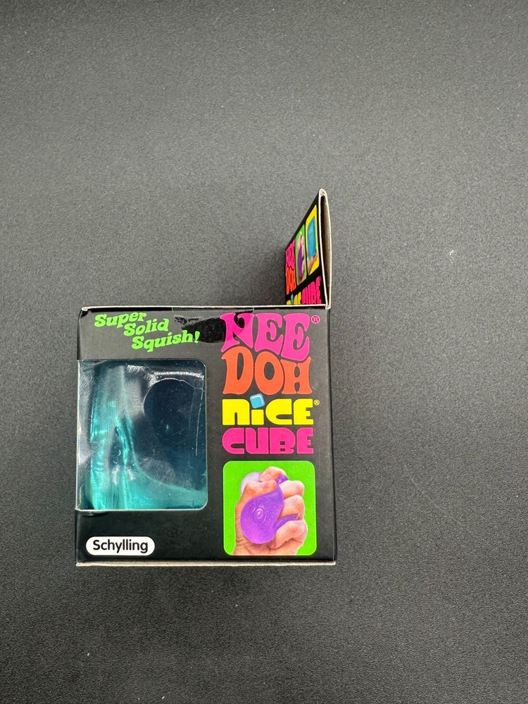 Original Nee Doh Nice Cube - Super Solid Squish! (Blue) - Factory Sealed Needoh