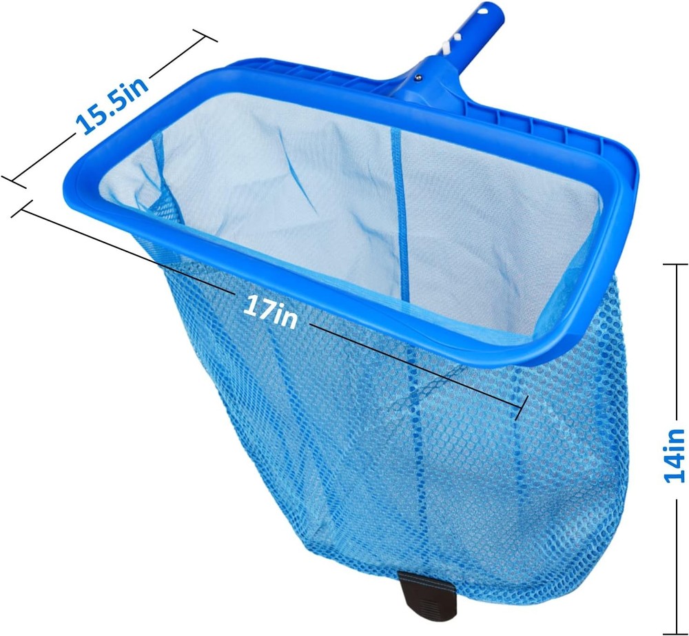 Swimming Pool Skimmer Net Fine Mesh Leaf Rake with Deep Bag