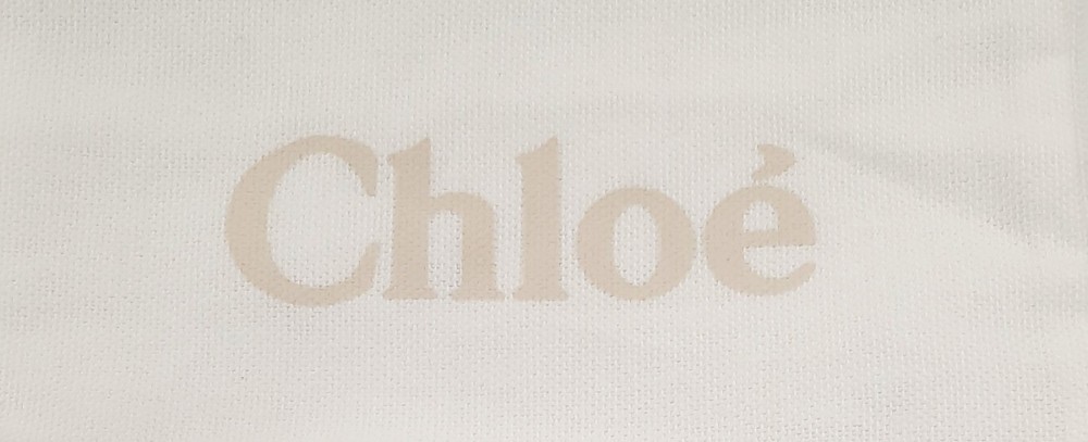 Chloe Drawstring Dust Cover Bag Lined Storage White 12” X 7”