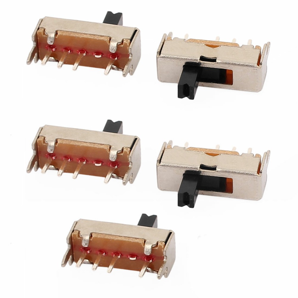 5pcs 3Position 4P 1P3T Panel Mounting Slide Locking Switch-