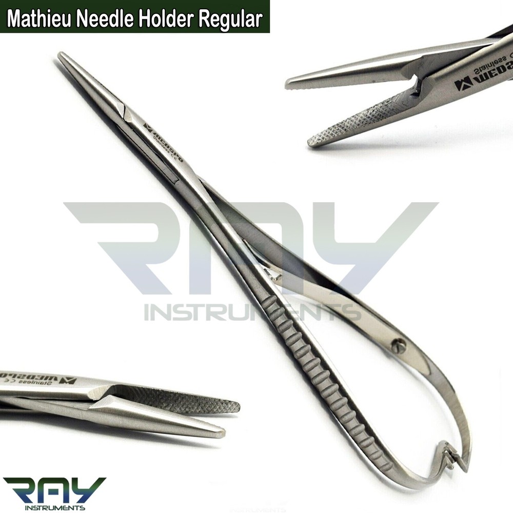 2 Pcs Orthodontic Mathieu Needle Holders Ligating Forceps Suture Pliers