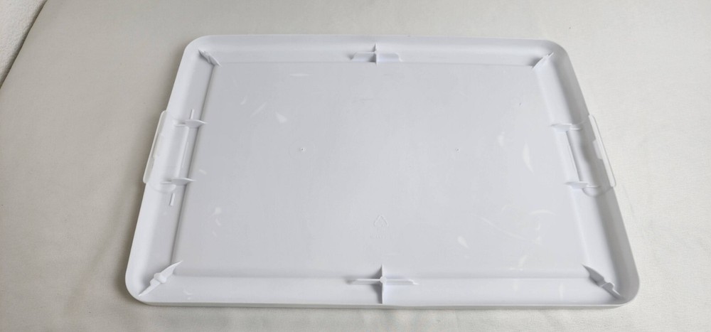 Sterilite Storage Box 1642 6 Quart Container Stackable Clear Base White Lid ONLY